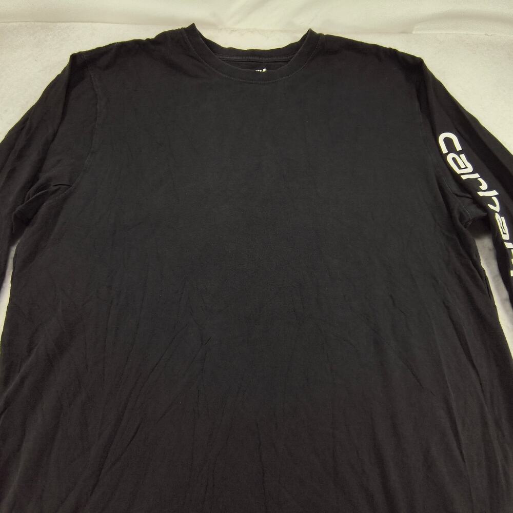Carhartt Graphic Crew Neck Long Sleeve T Shirt Mens Size Extra Large XL Black